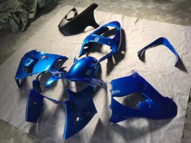 Kawasaki ZX9R 02-03 Motorrad Verkleidungen - Blau Matt Schwarz