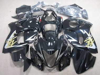 Suzuki GSXR 1300 Hayabusa 08-19 Motorrad Verkleidungen - Schwarz und Gold Aufkleber