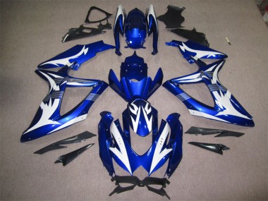 Suzuki GSXR 600 K8 08-10 Motorrad Verkleidungen - Blau Weiß