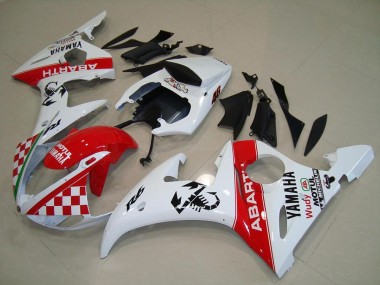 Yamaha R6 03-05 Motorrad Verkleidung - Rot Weiß