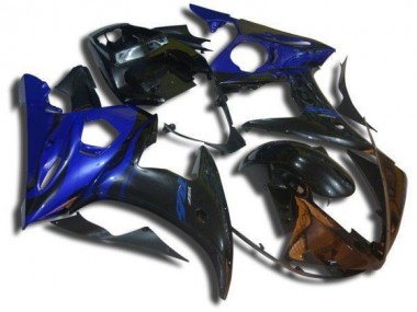 Yamaha R6 03-05 Motorrad Verkleidungen - Blau Flamme